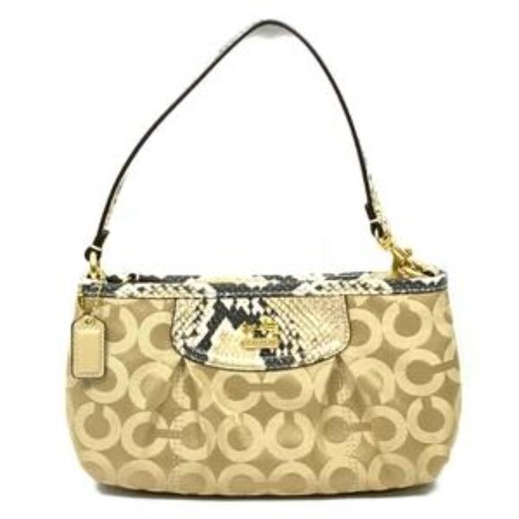 NWT Coach Madison Op Art Snake Print Wristlet or Small Handbag - Picture 4 of 6